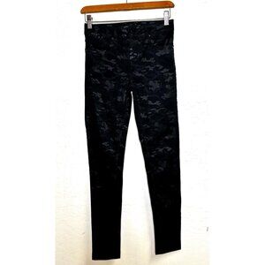 Karen Millen Black Camo Skinny Jeans | Textured Denim | US 2